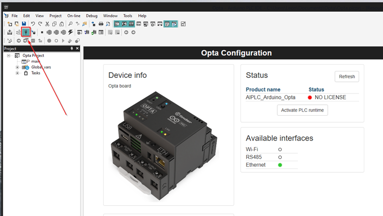 Connect to Target Screenshot