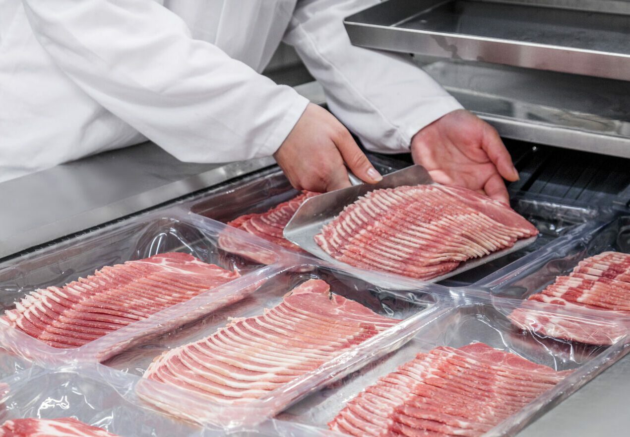 AI vision classification of meat products on the production line